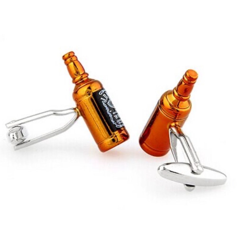 Unique Jack Daniels Whiskey Bottle Cufflinks - Picture 4 of 16